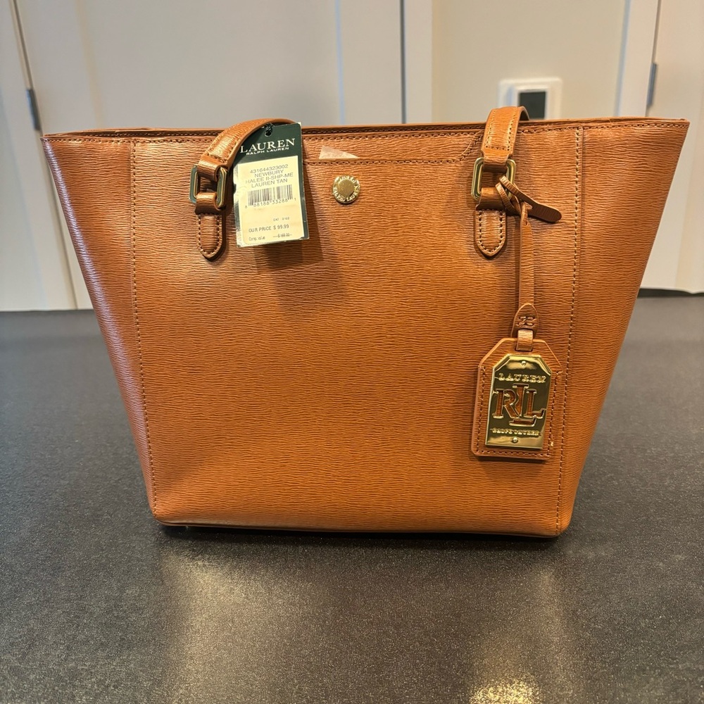 LAUREN Ralph Lauren Tan Newbury Halee II Tote bag